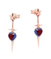 Heart Sword Silver Stud Earring STS-7149-E